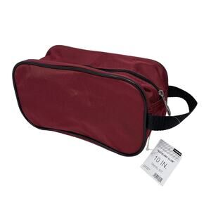 Travel Toiletry Bag Small Dopp Kit Zipper Bag Shaving Shower Case - Red